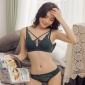 单排扣美背镂空蕾丝美胸少女小胸聚拢内衣上托厚杯无钢圈文胸套装