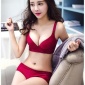 厂家直批一片式文胸套装无痕无钢圈女式内衣聚拢满天星调整型**